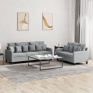 Maison Exclusive – 2-dielna sedacia súprava s vankúmi, svetlosivá látka