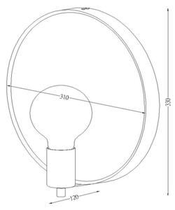 Lucide 36213/31/30 - Nástenné svietidlo so zrkadlom REFLEX 1xE27/25W/230V čierna