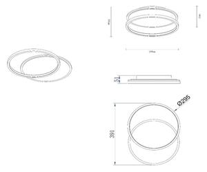 Lucide 44112/24/30 - LED Stmievateľné stropné svietidlo AXELLE LED/24W/230V čierna