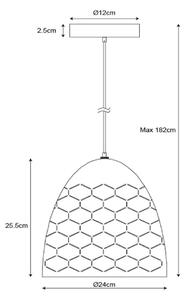 Lucide 43408/24/36 - Luster na lanku GALLA 1xE27/60W/230V šedá
