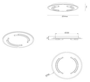 Lucide 44113/30/02 - LED Stropné svietidlo ANDREAS LED/30W/230V zlatá