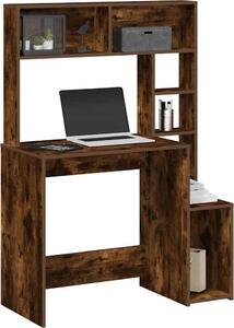 Maison Exclusive – písací stôl s policou, dymový dub, 100 x 45 x 140 cm, drevený materiál