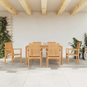 Maison Exclusive – 7-dielna záhradná jedálenská súprava z masívneho teakového dreva