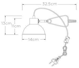 Lucide 45987/01/33 - Lampa s klipom MOYS 1xE27/40W/230V zelená