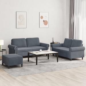 Maison Exclusive – 3-dielna sedacia súprava s vankúmi, tmavoedý zamat