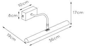 Lucide 45299/02/30 - Obrazové svietidlo VINZ 2xG9/28W/230V čierna