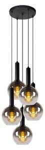 Lucide 45402/15/30 - Luster na lanku MARIUS 5xE27/40W/230V čierna