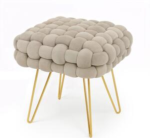 Ak furniture Taburet Dotty béžový