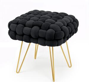 Ak furniture Taburet Dotty čierny