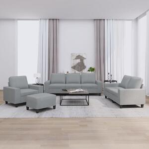 Maison Exclusive – 4-dielna sedacia súprava, svetlosivá látka