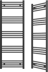 Granitan | Kúpeľňový radiátor Breno - 50x140 cm - čierny - moderný dizajn - ohrievač uterákov