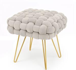 Ak furniture Taburet Dotty krémový