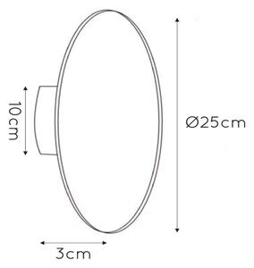 Lucide 46201/08/31 - LED nástenné svietidlo EKLYPS LED LED/8W/230V 25 cm