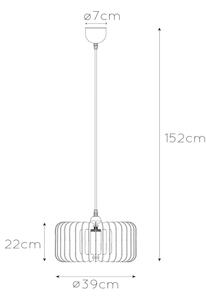 Lucide 46406/39/76 - Luster na lanku ETTA 1xE27/40W/230V pr. 39 cm drevo