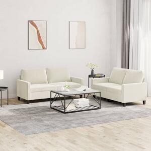 Maison Exclusive – 2-dielna sedacia súprava s vankúmi, krémový zamat