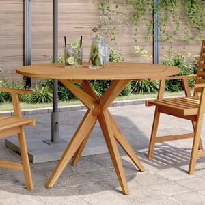 Maison Exclusive – Okrúhly záhradný stôl, priemer 110 cm, výka 75 cm, masívne akáciové drevo