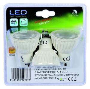 SADA 3x LED Stmievateľná žiarovka MR16 GU10/5W/230V 3000K - Lucide 49006/15/31