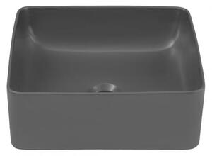SLIM 1 Dark Grey - tvorcové umývadlo na dosku 37 cm z matnej sivej keramiky