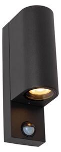 Lucide 69803/02/30 -Vonkajšie svietidlo so senzorom ZARO 2xGU10/7W/230V IP65 čierna