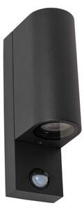 Lucide 69803/02/30 -Vonkajšie svietidlo so senzorom ZARO 2xGU10/7W/230V IP65 čierna