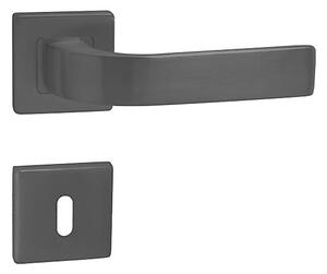 Dverové kovanie MP - SUNNY - HR (BS - Čierna matná), kľučka-kľučka, WC kľúč, MP BS (čierna mat)