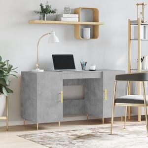 Maison Exclusive - písací stôl betónovo sivý 140x50x75 cm drevený materiál