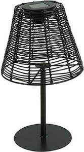 Solárna stolová lampa Hira - čierna - 33 cm