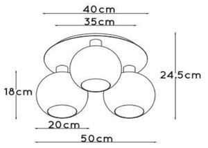 Lucide 74114/03/02 - Stropné svietidlo MARIUS 3xE27/40W/230V zlatá