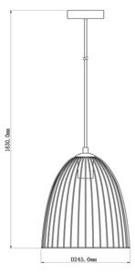 Lucide 74417/01/44 - Luster na lanku MACARONS 1xE27/40W/230V pr. 24,5 cm žltá
