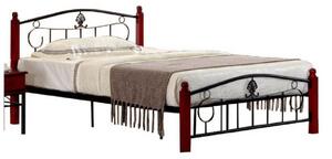 Kovová posteľ s roštom, 140x200, MAGENTA
