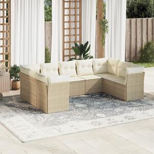 Maison Exclusive - 9-dielna záhradná súprava pohoviek s vankúmi béová polyratan