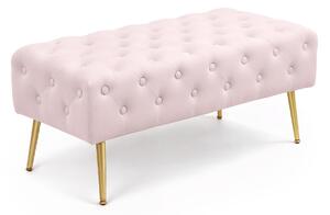 Ak furniture Taburet Monaco púdrovo ružový