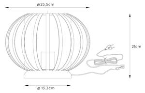 Lucide 78574/25/30 - Stolná lampa MANUELA 1xE27/40W/230V pr. 25,5 cm čierna