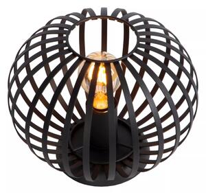 Lucide 78574/25/30 - Stolná lampa MANUELA 1xE27/40W/230V pr. 25,5 cm čierna