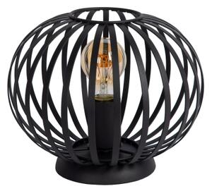 Lucide 78574/25/30 - Stolná lampa MANUELA 1xE27/40W/230V pr. 25,5 cm čierna