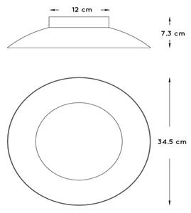 Lucide 79177/12/01 - LED stropné svietidlo FOSKAL LED/12W/230V 34,5 cm mosadz