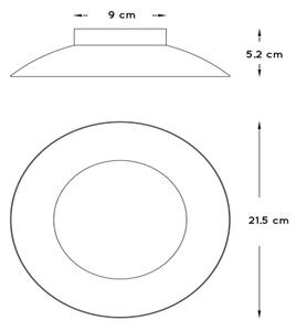 Lucide 79177/06/01 - LED stropné svietidlo FOSKAL LED/6W/230V 21,5 cm mosadz