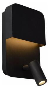 Lucide 79200/08/30 - LED Nástenné svietidlo BOXER LED/5W/230V + LED/5W USB čierna