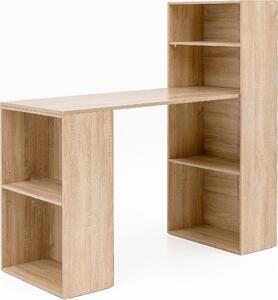 Písací stôl WL5.693 s policou 120 x 120 x 53 cm Drevo Sonoma