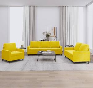 Maison Exclusive – 3-dielna sedacia súprava s vankúmi, ltý zamat