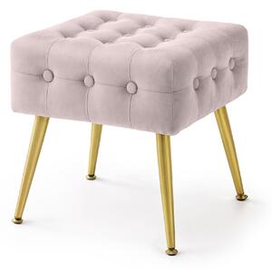 Ak furniture Taburet Quadra pudrovo ružový