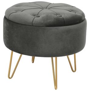 Ak furniture Taburet ROCA zamat sivý