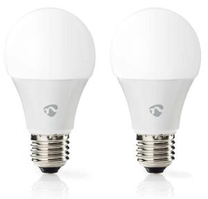 Nedis WIFILRC20E27 - sada 2x stmievateľných LED RGBW žiaroviek E27/9W Wi-Fi 2700-6500K