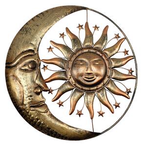 Dekorácia kovové slnko + mesiac stredná 45 cm Prodex