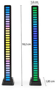 SADA 2x Nedis GALDP110BK - LED RGB Nabíjacia stolná lampa LED/250 mAh