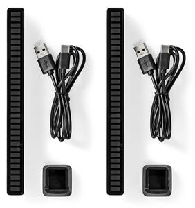 SADA 2x Nedis GALDP110BK - LED RGB Nabíjacia stolná lampa LED/250 mAh