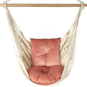 Love Gifts® Závesné kreslo s 2 vankúšmi a sadou háčikov na strop 130/100 cm - nosnosť 150 kg, závesné kreslo pre dospelých a deti, závesné kreslo do interiéru
