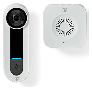 Nedis WIFICDP40CWT - Bezdrôtový videozvonček so senzorom Full HD 1536p Wi-Fi IP65