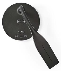 Nedis LTLGQ4M2BK - Stm. lampa s bezdr. nabíjaním Qi LED/5,5W/230V 2700-6500K