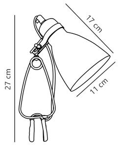 Nordlux - Stolná lampa s klipom CYCLONE 1xE14/15W/230V biela